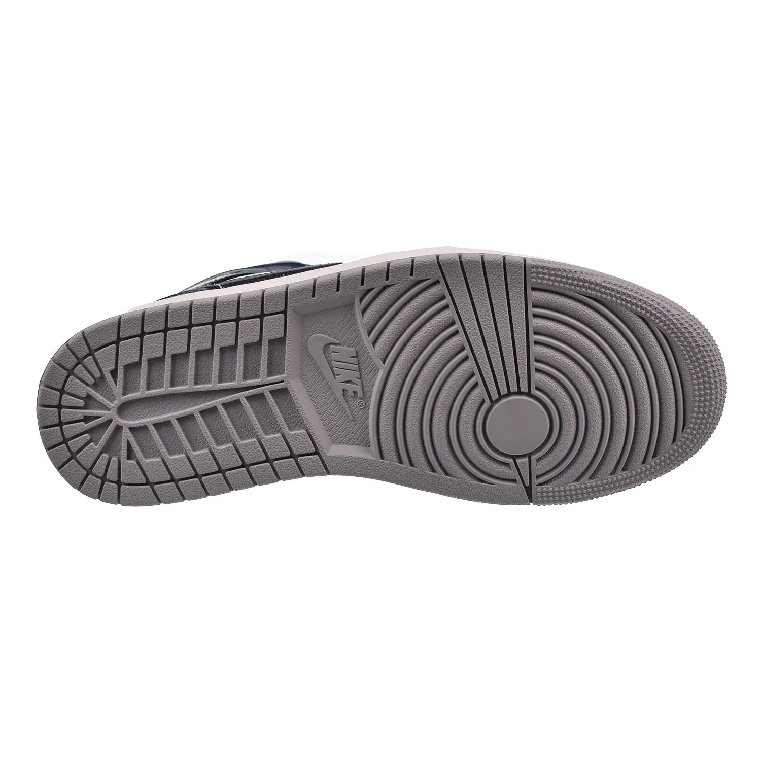 Air Jordan 1 Mid Men's Shoes White-Wolf Gray-Midnight Navy