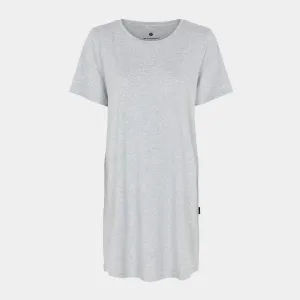 Bambus T-shirt kjole lysegrå