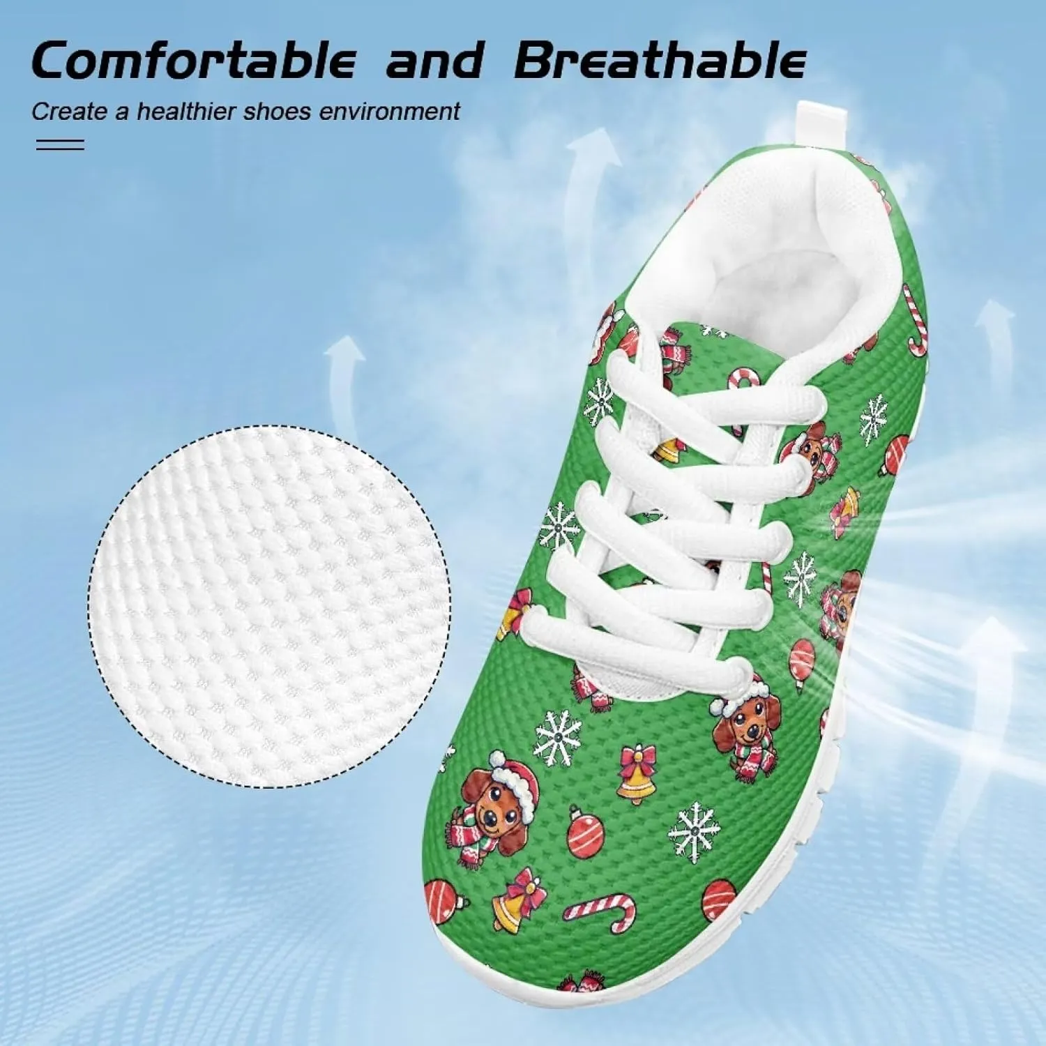 FOR U DESIGNS Kids Athletic Shoes Lace Up Sports Outdoor Sneakers Girls Walking Shoes Mesh Breathable Boys Running Tennis Shoes