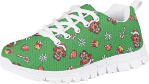 FOR U DESIGNS Kids Athletic Shoes Lace Up Sports Outdoor Sneakers Girls Walking Shoes Mesh Breathable Boys Running Tennis Shoes