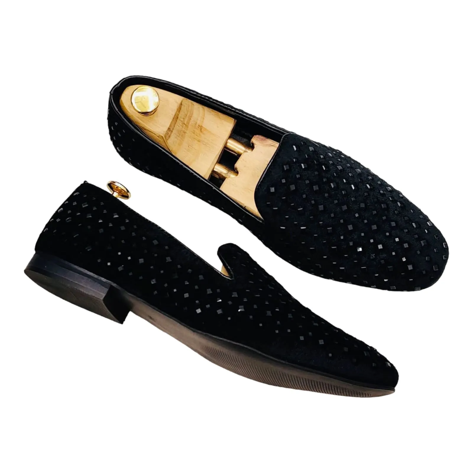 Jack Marc Fashionable Party Rhinestone Shoes For Men