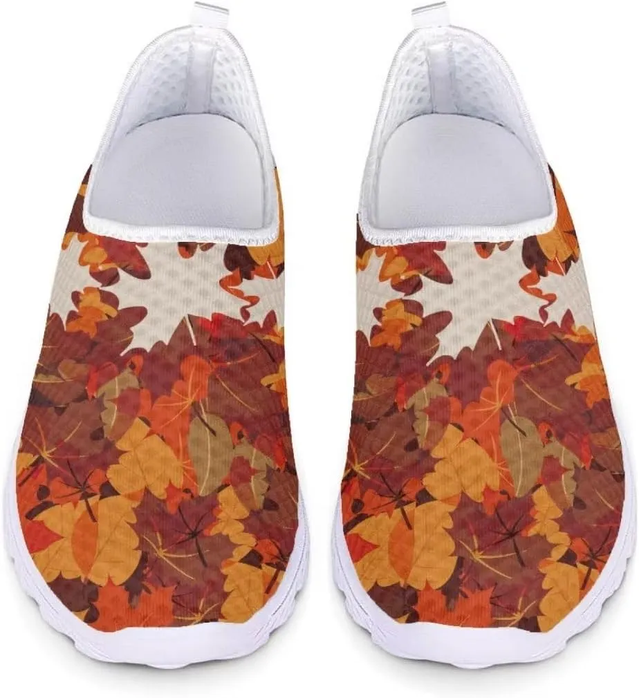 Jeiento Running Shoes for Women Men Athletic Walking Sneakers,Fall Leaf Shoes,Halloween Shoes for Hiking Walking Sports Travel Jogging Shoes