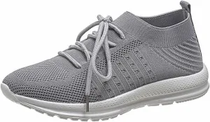 Lausiuoe Sneakers For Women Black Slip On,Womens Walking Shoes Lightweight Running Shoes Womens Tennis Shoes Non Slip Breathable Mesh Air Cushion Sneakers for Gym Workout Sports
