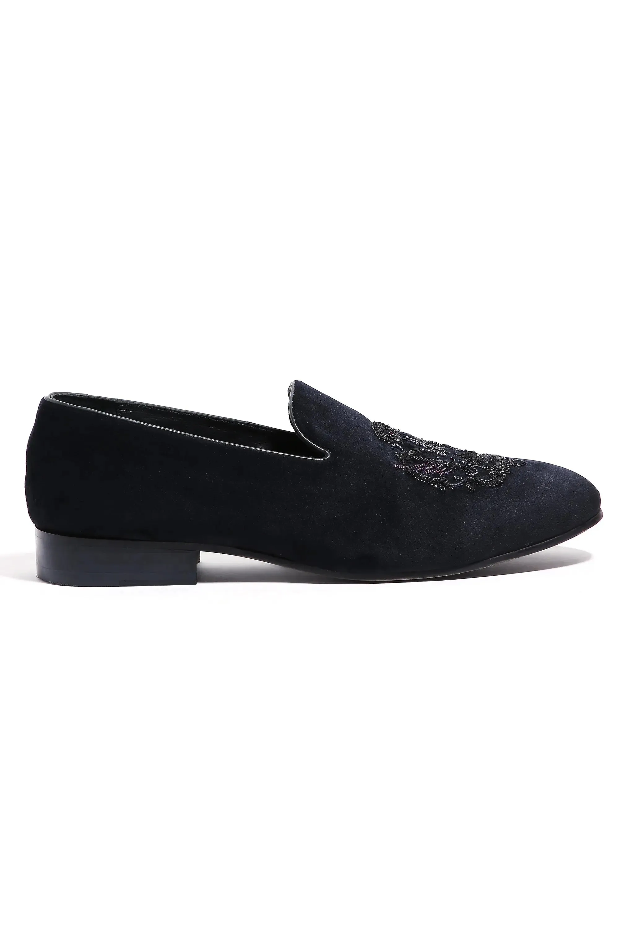 Noir Opulence Velvet Slip-Ons