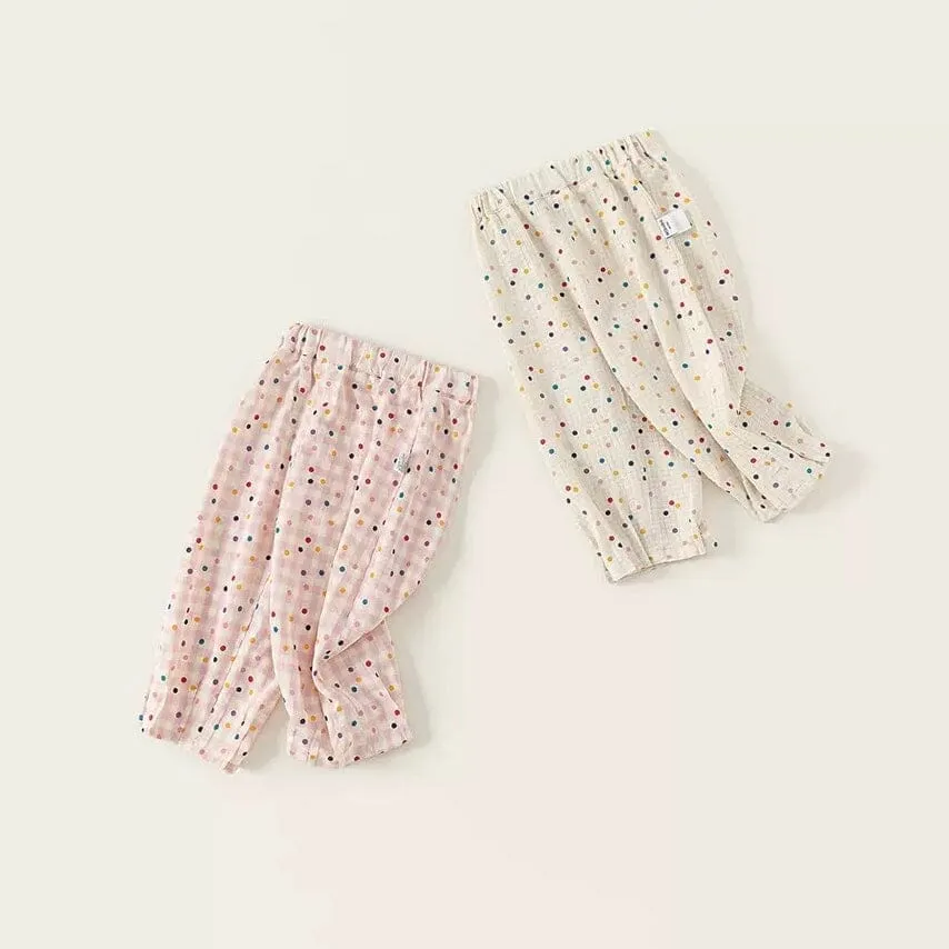 Summer Dots Delight Colorful Checkered Pants