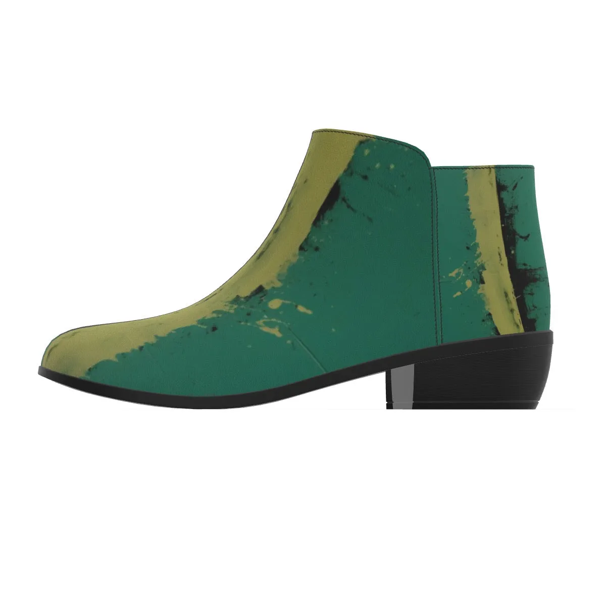 Women's Fashion Boots50 green, and lime, green print