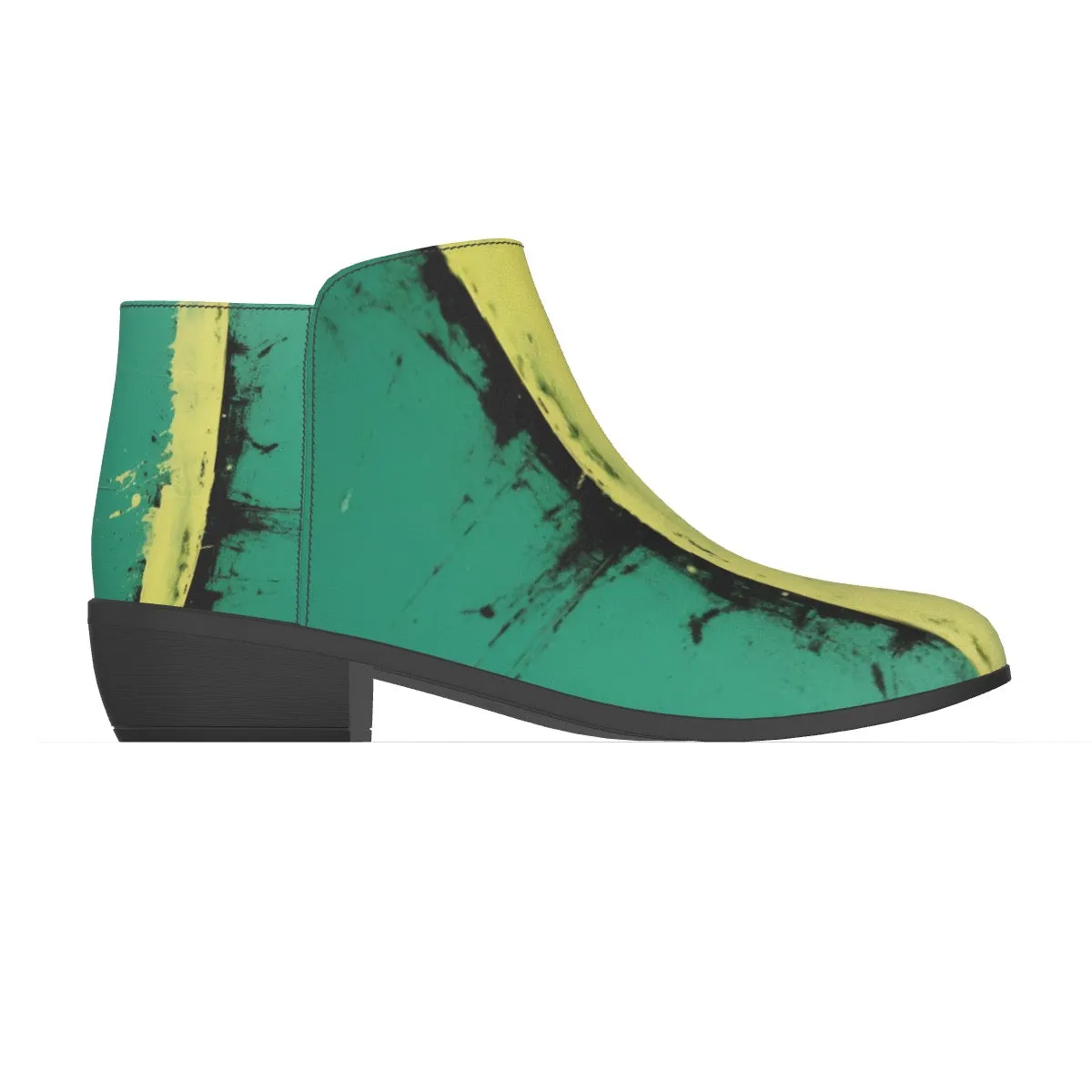 Women's Fashion Boots50 green, and lime, green print