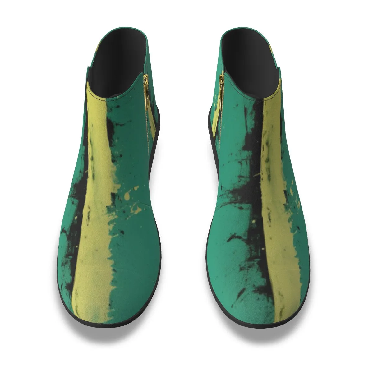 Women's Fashion Boots50 green, and lime, green print